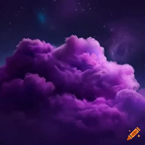 Cute fantasy image of dark purple space clouds