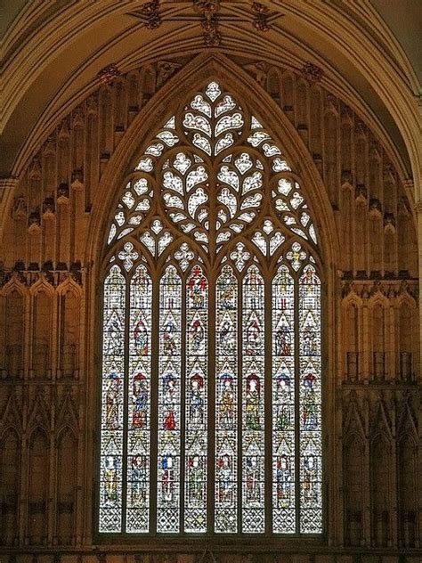 York Minster, York. Medieval stained glass window from 1338.the largest ...