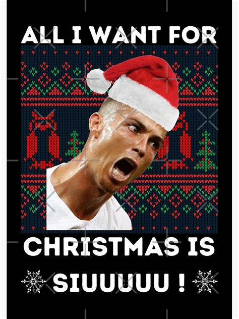 "cristiano ronaldo siuuu funny meme christmas" Poster for Sale by ...