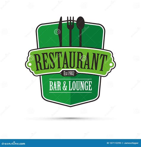 Green restaurant design stock vector. Illustration of fork - 107112295