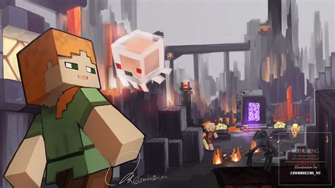 I drew a Minecraft Dungeons fan art series of the New Nether world ...