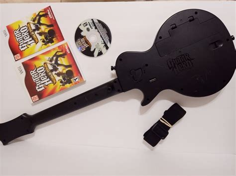 Nintendo Wii Guitar Hero Controller With Strap Gibson Les Paul Guitar ...