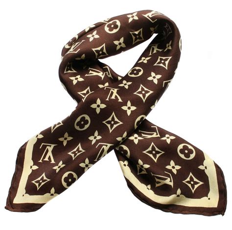 Vintage LOUIS VUITTON Silk Logo Scarf at 1stdibs