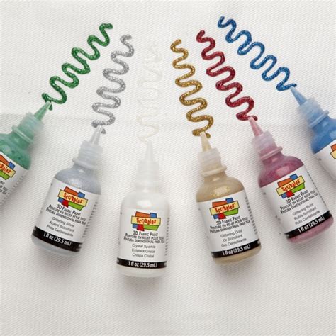 FABRIC PAINT GLITTER 3D 1 OZ – Scribbles Crafts – Brooklyn's Premier ...