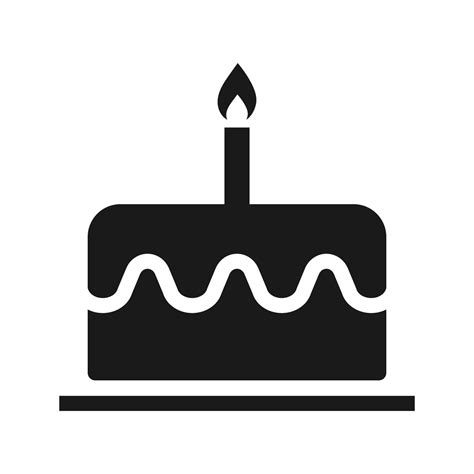 Birthday cake icon vector symbol template logo design color editable ...