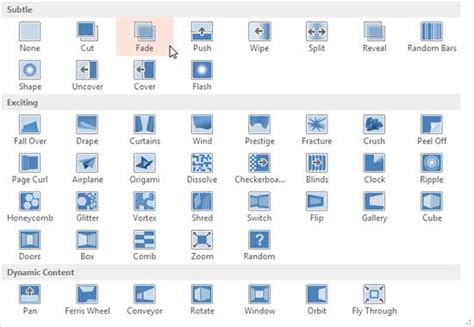 Slide Transitions in PowerPoint 2013 for Windows