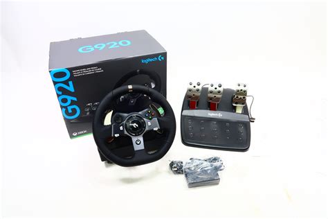 Logitech G920 Driving Force Racing Wheel and Floor Pedals Driving Bundle