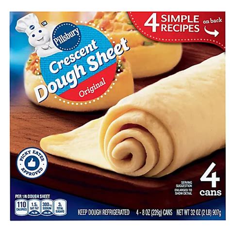 Pillsbury Crescent Recipe Creations Seamless Dough Sheets, 4 ct./8 oz ...