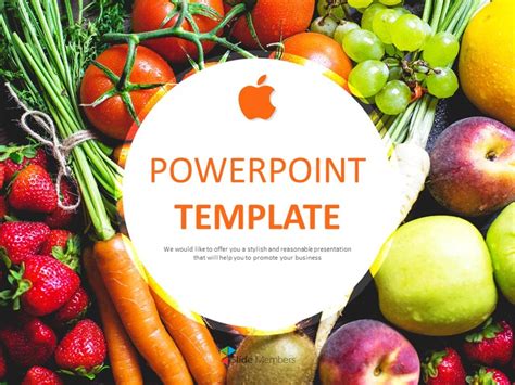 Free Powerpoint Template - Healthy and Colorful Vegetable