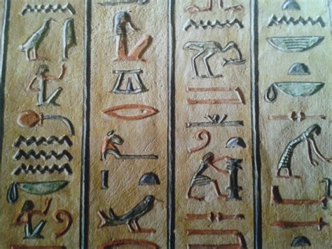 THE FACTS: Ancient egyptian hieroglyphics on tomp inthe valley of the King