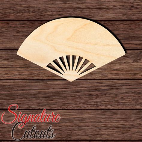 Hand Fan 001 Shape Cutout in Wood Craft Shapes & Bases Signature Cutouts