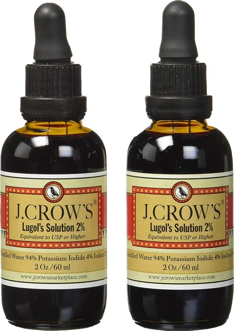 J.CROW'S® 2% Lugol's Iodine Solution, Iodine Potassium Iodide, Made in ...