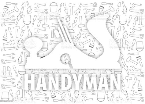 Handyman Tools Pattern Corporate Web Site Elements Background Vector ...