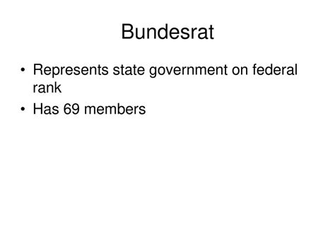 German Government The Federal Parliament Representatives set a ...