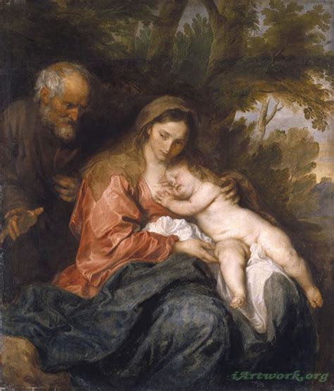 Anthony van Dyck Rest on The Flight Into Egypt Painting - iArtWork.org