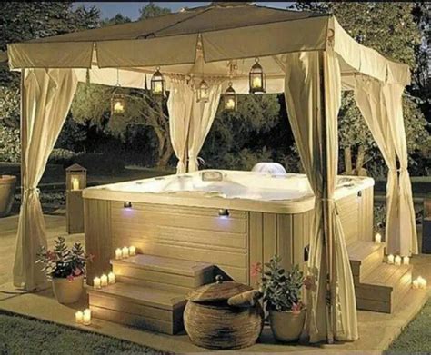 30 Proper Outdoor Hot Tub Designs for Your Private Relaxing Moment in ...