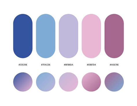 Blue, purple, pink color schemes & gradient palettes Rgb Palette, Lila ...