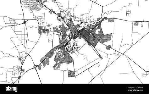 Urban vector city map of Al Kharj, Saudi Arabia, Middle East Stock ...