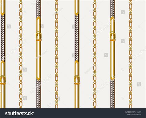 Seamless Chain Belt Pattern Drawing Print Stock Illustration 1276172257 ...