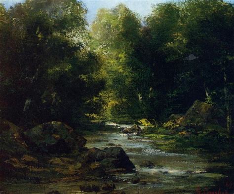 Reproductions De Peintures Paysage fluvial, 1869 de Gustave Courbet ...