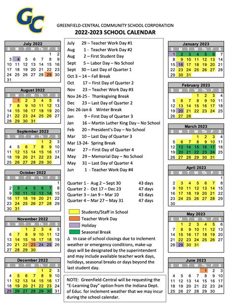 Calendars – Weston Elementary School