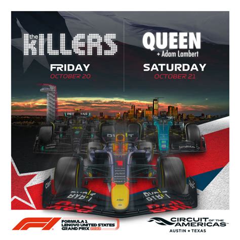 Formula 1 U.S. Grand Prix Day 1 featuring The Killers in Austin at