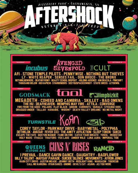 Aftershock Festival 2023 - 05/10/2023 (4 days) - Sacramento - United States