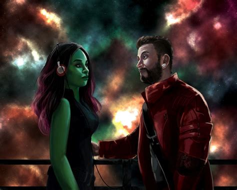 MCU: 10 Star Lord & Gamora Fan Art Pictures You'll Love