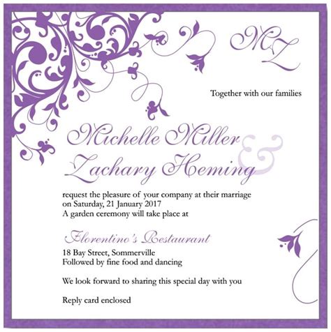 Microsoft Publisher Wedding Invitation Templates - Nfljerseysweb with ...