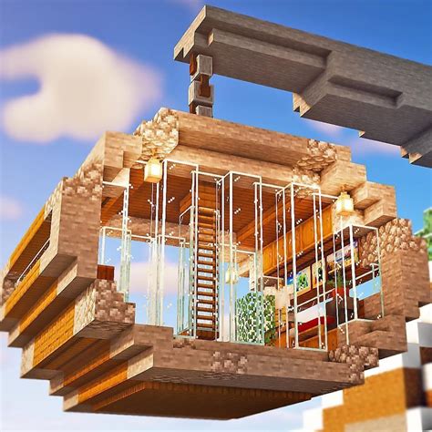 Minecraft Builds! ⛏ on Instagram: “Amazing Hanging House by @sheepggmc ...