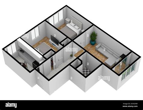 3d Colored House Floor Plans