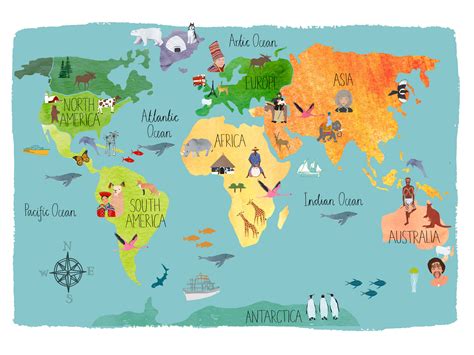 World Map For Kids - Hayley Drumwright