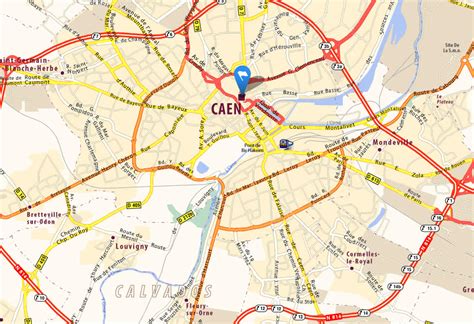 Caen Map - France