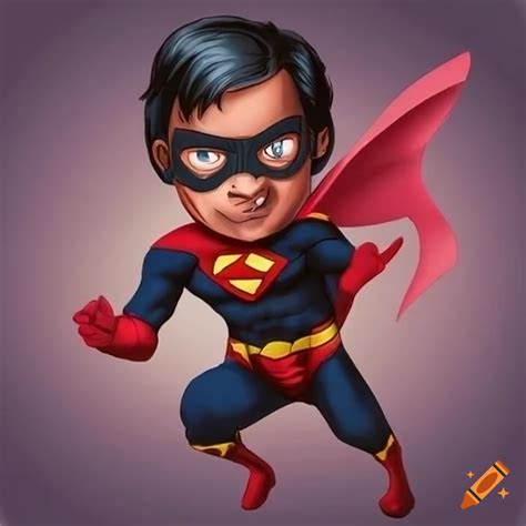 Funny superhero illustration