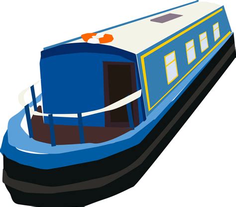 A blue english narrow boat by OceanRailroader on DeviantArt