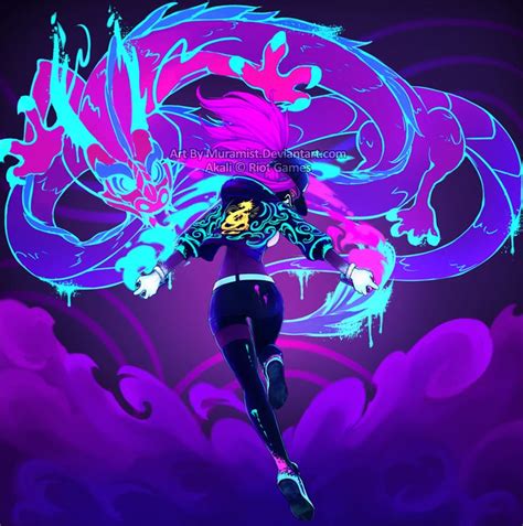 Fanart: K/DA Akali by https://www.deviantart.com/muramist on ...