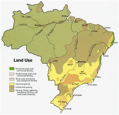 Brazil agriculture map - Map of Brazil agriculture (South America ...