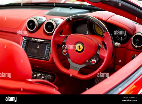 The interior of Ferrari California super car Stock Photo - Alamy