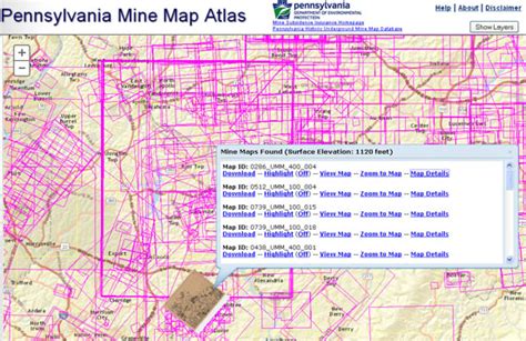 Pennsylvania Coal Mine Maps