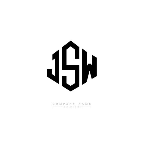 JSW letter logo design with polygon shape. JSW polygon and cube shape ...