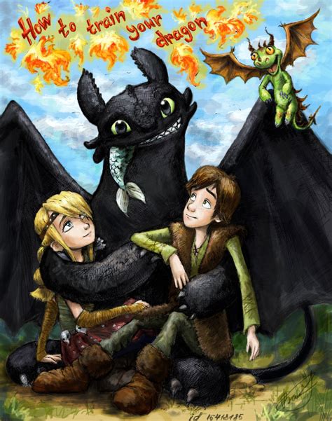 Astrid,toothless and Hiccup - Hiccup & Astrid Fan Art (20152239 ...