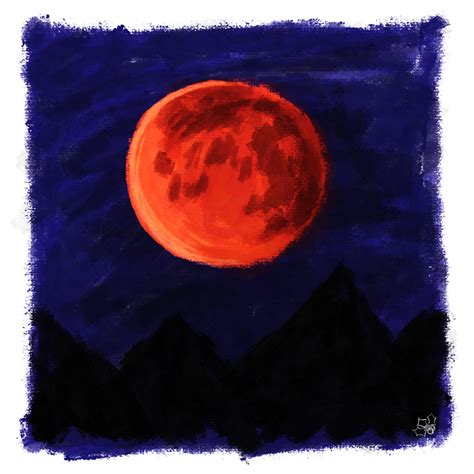 Holly Does Art: Sketch a Day 1/31/18 - Super Blue Blood Moon