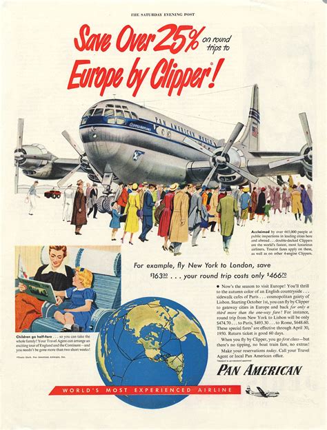 advertisement: Pan American World Airways, Saturday Evening Post ...