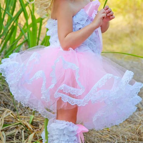 2018 Baby Tutu Skirt Tulle Fluffy Skirts for Girl With Satin Lace ...