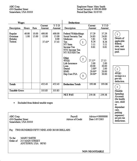 3+ Check Stub Templates - PDF, DOC