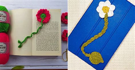 9 Easy Crochet Flower Bookmark Patterns - Crocht