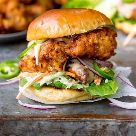 Crispy Chicken Burger with Honey Mustard Coleslaw - Nicky's Kitchen ...