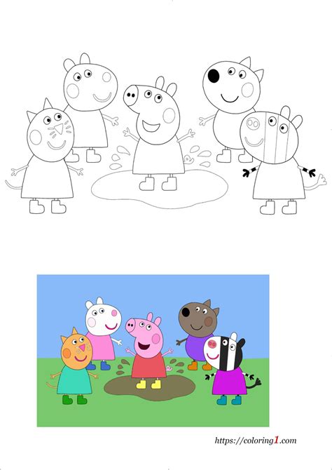 Peppa Pig And Friends Coloring Pages - 2 Free Coloring Sheets (2021 ...