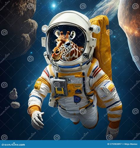 Lion, Astronaut, Spacesuit, Moon, Surface, Majestic, Generative, AI ...