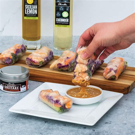 Shrimp Spring Rolls with Thai Peanut Dipping Sauce | Olivelle